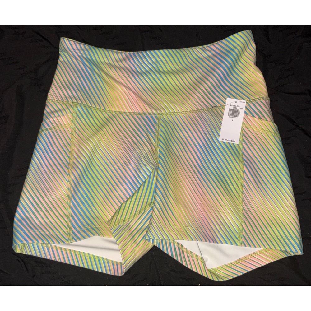 NEW Old Navy Active PowerSoft High Rise GoDry Bike Shorts,‎ Small
